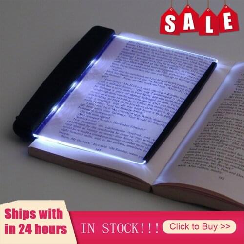 Novelty LED Book Light Reading Flat Plate Night Light Portable Travel Dormitory Led Desk Lamp Eye Protect Book Reading Lights