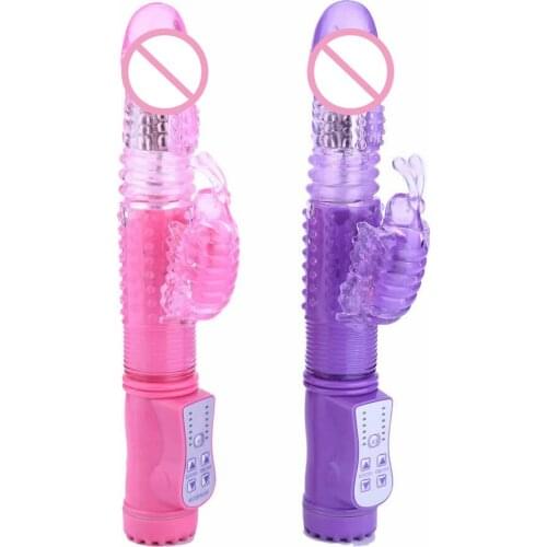 New Waterproof Butterfly Scaling Dildo 36 Speed Vibrator G-spot Multispeed Massager Female Adult Sex Toy For Adult Couples