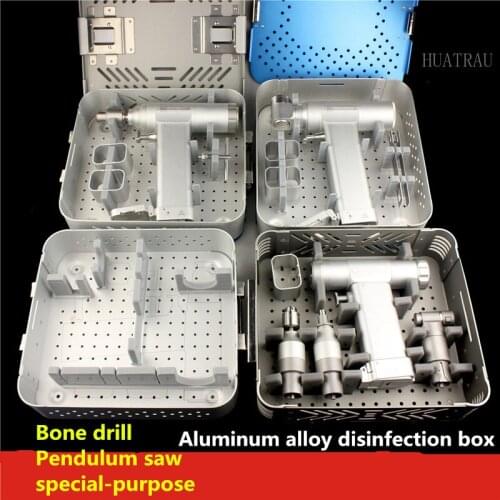 Orthopedic instrument medical electric bone drill saw sterilizing box aluminium alloy collector ventilation Storage sterilizer