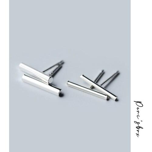 Simple design 925 sterling silver bar earrings thin tiny line stud earrings minimalist jewelry for wedding gift oorbellen