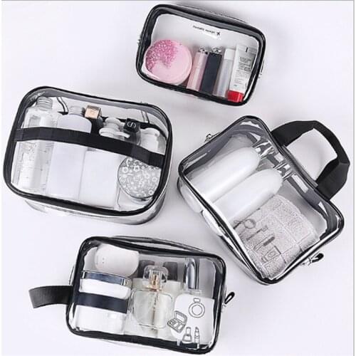 Transparent PVC Bags Travel Organizer Clear Makeup Bag Beautician Cosmetic Bag Beauty Case Toiletry Bag Make Up Pouch Wash Bags