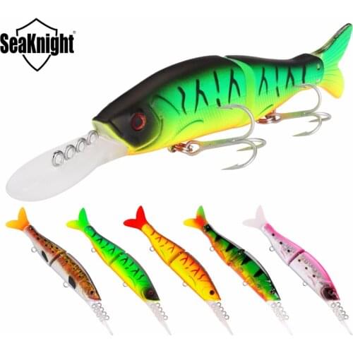 SeaKnight Brand SK042 Fishing Lure 5Pcs Minnow Bait 100mm/3.94in 13.5g 2 Sections VMC Hooks Ripbait Fishing Lures