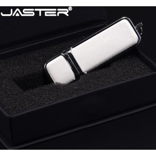 JASTER custom logo colour print leather usb 2.0 memory sticks flash drive pen drive 64GB 32GB 16GB 8GB 4GB company gift
