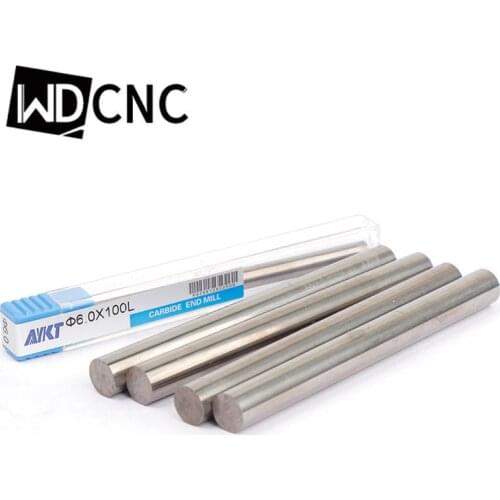 10pcs 1mm to 7mm X100 length Tungsten Metal tungsten Rod High Hardness Tensile Without coolant holes Tungsten Solid Carbide Bar
