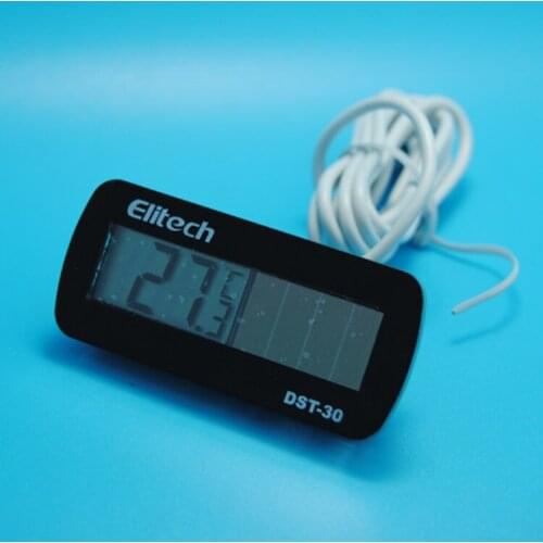 Embedded digital solar thermomete dual solar-powered electronic metal case 1m cable