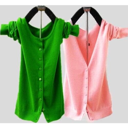 Women Cashmere Sweaters for 2020 autumn winter soft Warm knitted sweater female outerwear Candy colors pull femme hiver cardigan