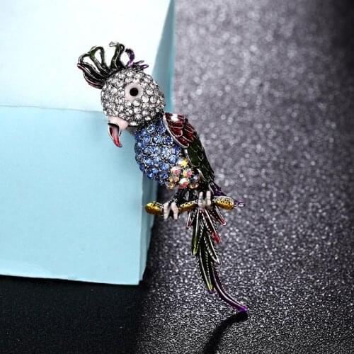 Zlxgirl antique silver vintage mens Enamel brooch jewelry fashion birds shape animal Hijab Pins Clothes Suit Accessories