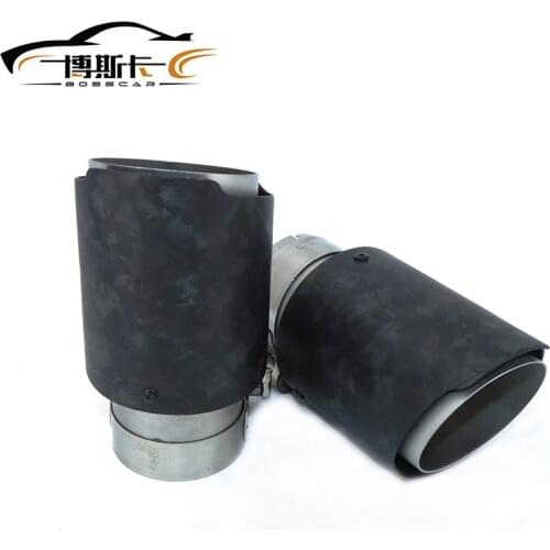 1pcs exhaust pipe modified carbon fiber forged pattern matte material exhaust pipe tail throat 304 spray 170mm length tail DZ008
