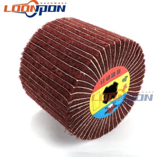 120mm Non-Woven Polishing Wheel Stainless Steel Wire Drawing Wheel Fiber Wheel of Motor Polishing Polishing Wheel 1Pc