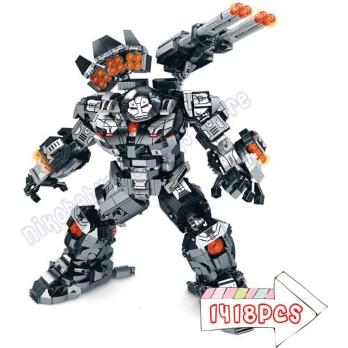 1418PCS MOC Mecha Iron Toys Robot Buster Building Blocks Man Bricks Children Gifts Boys Super Movie War Hero DIY
