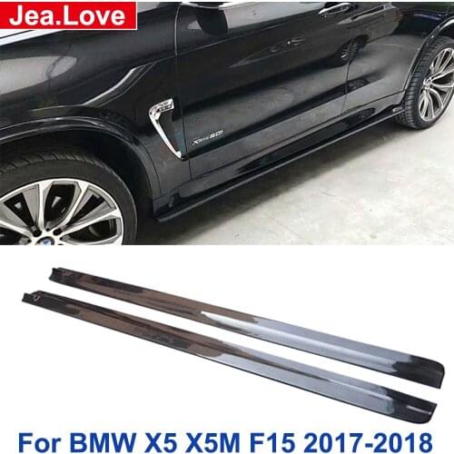 F15 3D Style Carbon Fiber Side Skirts Door Aprons Car Body Modification Part Protector For BMW X5 X5M F15 2017-2018