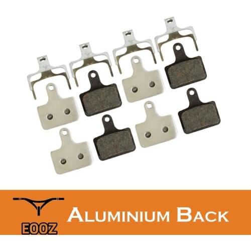 4 Pairs Lightweight Bicycle Semi-metallic Disc Brake Pads Aluminum Alloy Back For SHIMANO Ultegra R8070, RS805, RS505, RS405