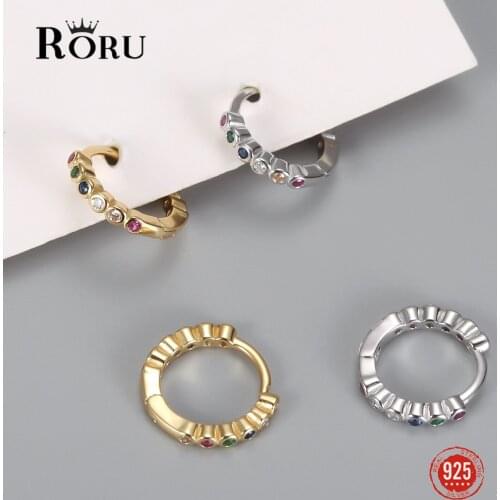 925 Sterling Silver Earring Gold Color Small Circle Hoop Earrings For Women Birthday Simple Noble Jewelry Gift number 4