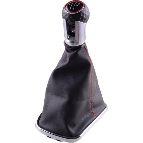 Beler Car Inner Gear Shift Knob Gaiter Boot Cover Decor Fit For VW Golf MK4 GTI R32 Jetta Bora MK4 1999-2002 2003 2004 5 Speed