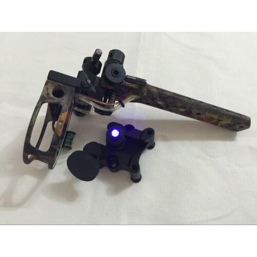 Free shipping hunting compound bow 5 pins bow sight 0.019" TP7550-camo Micro adjust,detachable bracket 1pieces/lot