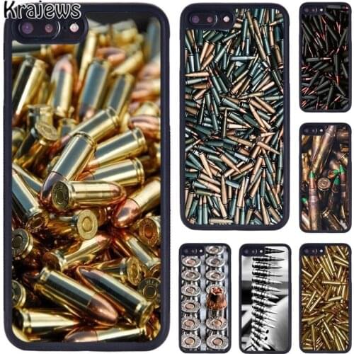 Krajews Bullets Rifle Gun Weapon phone Case For iPhone 5 6S 7 8 Plus 11 12 Pro X XR XS Max Samsung Galaxy S6 S7 S8 S9 S10 plus