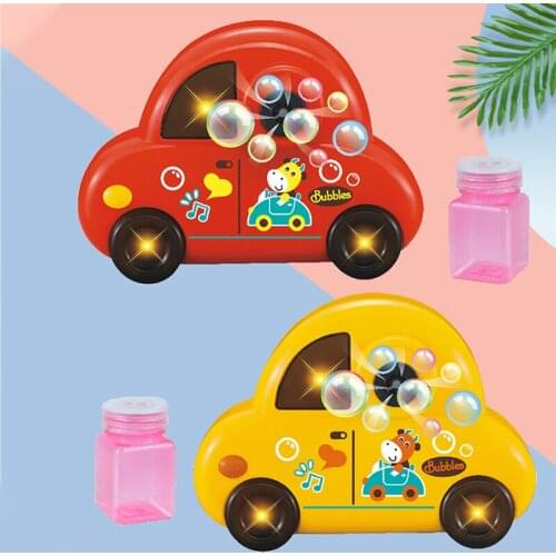 Electric Light Music Bubble Machine Toy Cartoon Car Bubble Camera Childrens Summer Outdoor Bubble Blowing Toy Gift
