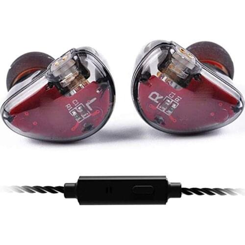 For TRN V30 2BA+1DD Triple Driver Hybrid HiFi in-Ear Earphone IEM with 2 Pin 0.75mm Detachable Cable, 1.25m with Mic or no Mic