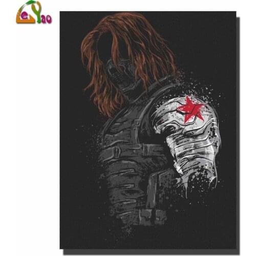 Winter Soldier Character Full Diamond Painting Mosaic Art Bead Embroidery Modern Living Room Bedroom Decoration