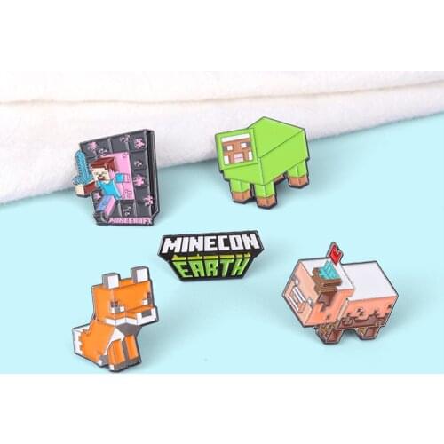 Creative Game Enamel Pin Lapel Pins Badge Characters Animal Cartoon Modeling Accessories Brooch