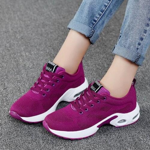 Women Vulcanized Shoes Spring Autumn Pink Sneakers Basket Femme Super Light Shoes Female Mesh Sneakers Women Casual Shoe R1-43