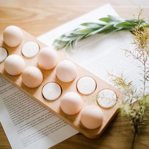 Egg Storage Tray Rustic Style Shockproof Wood Refrigerator Dispenser Egg Organizer for Fridge Rack Container Egg Storage Holder