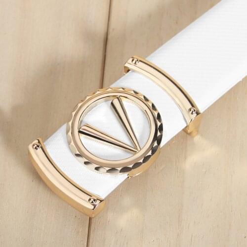 Fashion V Buckle Mens Designer Delt high Quality Luxury Brand Belt Leather White Skinny Cowhide Jeans Cinto Masculino