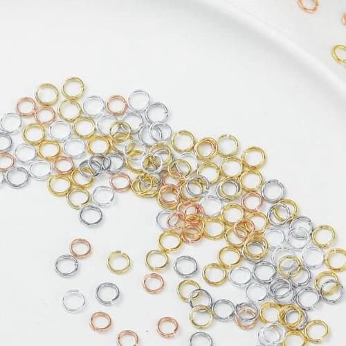 14k 18k Real Gold Plated Copper Metal Open Jump Rings 40pcs/lot For DIY Jewelry Making Jewellery Connector Rings Accessory
