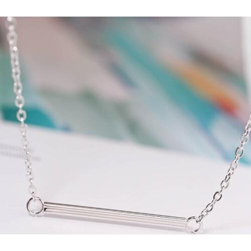 925 Sterling Silver Geometry Necklaces & Pendants For Women Fashion Lady Festival Gift Sterling-silver-jewelry