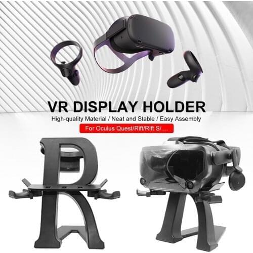 VR Stand Headset Display Holder Station For Oculus Rift S For Oculus Quest Headset Press Controllers Headset Display Holder