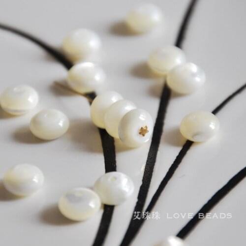 20 pcs/lot natural mother of pearl MOP 4x6mm/4x8mm disc rondelle loose beads jewelry making DIY for women