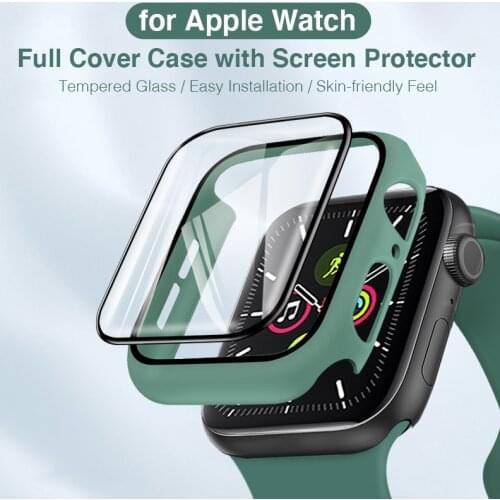 Glass+Cover For Apple watch 5 3 4 6 SE bumper+Screen Protector Apple Watch Case 44mm 40mm iWatch 42mm 38mm Accessorie