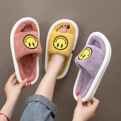 Comemore House Slippers Women Shoes Soft EVA Anti-slip Indoor Plush Women Slippers Men Shoes Platform Shoes Warm Slides Bedroom