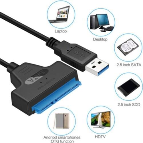 USB 3.0 Sata 3 Sata Cable To USB 3.0 Adapter Up To 6 Gbps Support 2.5 Inches External HDD SSD Hard Disk 22 Pin Cable
