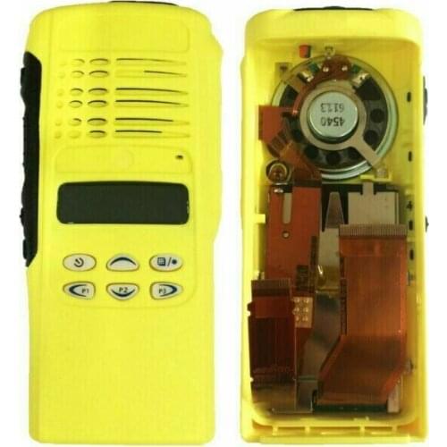 VBLL Yellow Replacement Repair Housing Case Kit for Motorola GP338 Portable 2 Way Radio With LCD+Speaker+Keypad