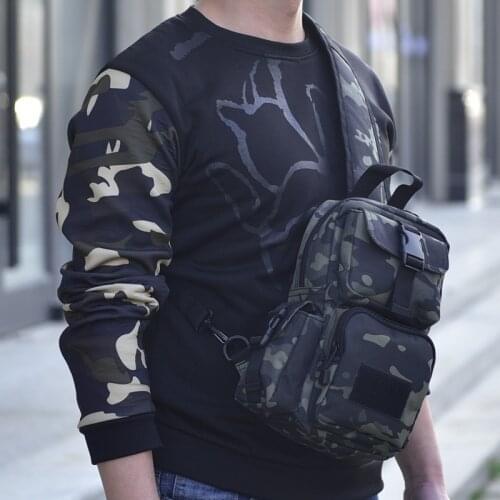 Cycling Riding Bag Chest Bike Bag Tactical Military Outdoor Shoulder Backpack Sport Bicycle Run Pack Men Fihsing Camping XA106TQ