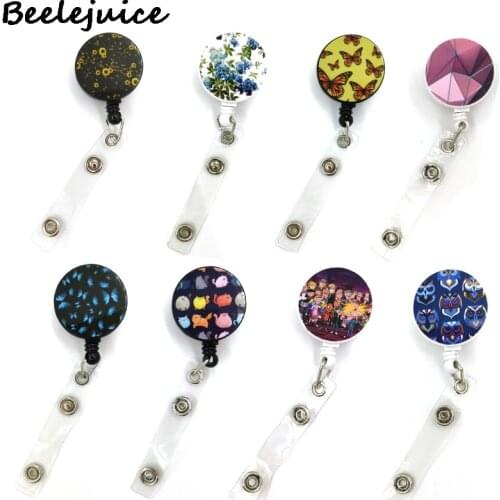 Funny ID Cute Card Cover Clip Lanyard Retractable Student Nurse Badge Reel Clip Cartoon ID Card Badge Holder accessories Gifts