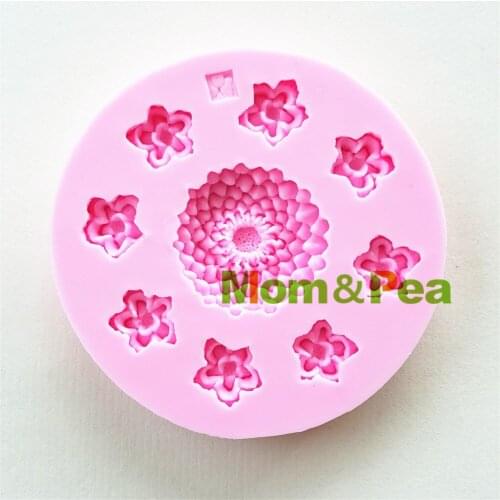Mom&Pea 0976 Free Shipping Small Flowers Shaped Silicone Mold Cake Decoration Fondant Cake 3D Mold Food Grade