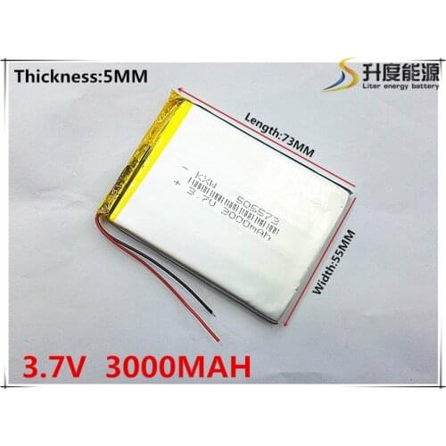 1PCS Size 505573 3.7V 3000mah Lithium polymer Battery With Protection Board For Tablet V3000HD MP4 GPS