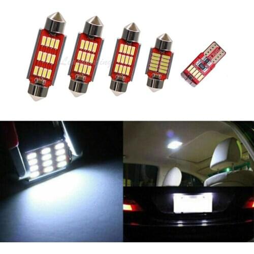 10Pcs Car Accessories LED Canbus Lamp Map Dome Door Plate Light Car Bulbs Interior Package Kit For Honda Accord 2003-2012