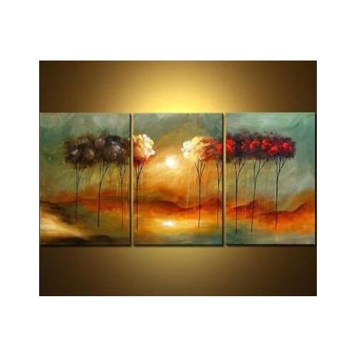 3pcs Cuadros Decoracion Hand Painted Oil Painting Close To You II-Modern Canvas Art Wall Decor-Landscape Oil Painting Wall Art