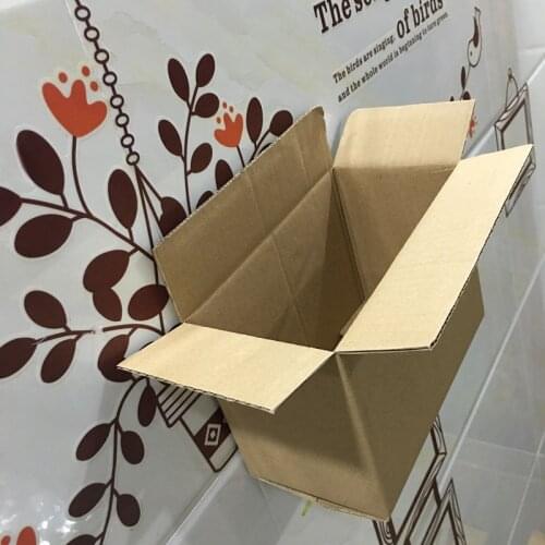 5pcs Small package Thickening courier carton, Easy to use repeatedly,kraft wedding candy box brown square cardboard gift carton