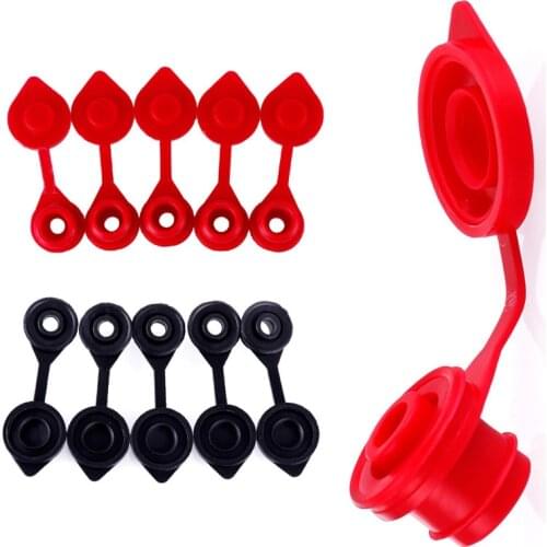 5 x New Replacement Black Vent Caps Red/Yellow/Black Fit For Any Fuel/Gas/Water Can For Faster Flowing Fuel