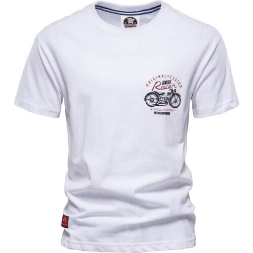 AIOPESON Big Printed T Shirt for Men 100% Cotton Streetwear O-neck Top Tees Men New Summer High Quality Slim Fit Mens T Shirts