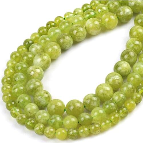 Wholesale New Jades Chalcedony Natural Green Stone Beads for Jewelry Making DIY Bracelet Necklace 15'Strand 6/8/10mm