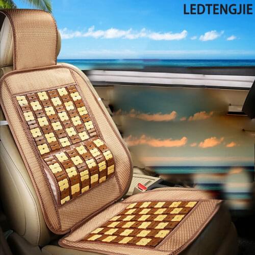 LEDTENGJIE Car Seat Cover Cushion Heat Dissipation Bamboo Summer Integrated Van Ventilating Vehicle (single Seat) Essential