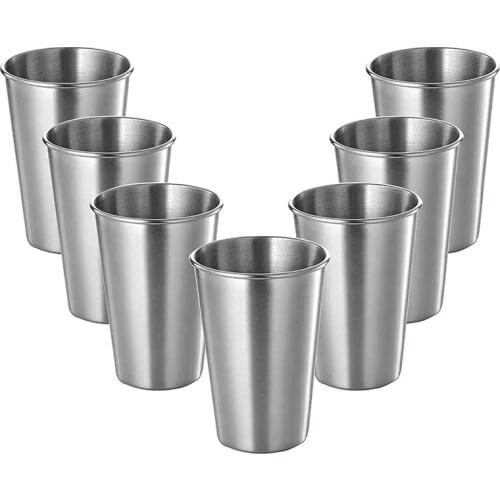 Stainless Steel Pint Cups-Stackable Pint Cups-Suitable For Bars, Homes, Restaurants, Outdoor-Reusable Cups For Kids