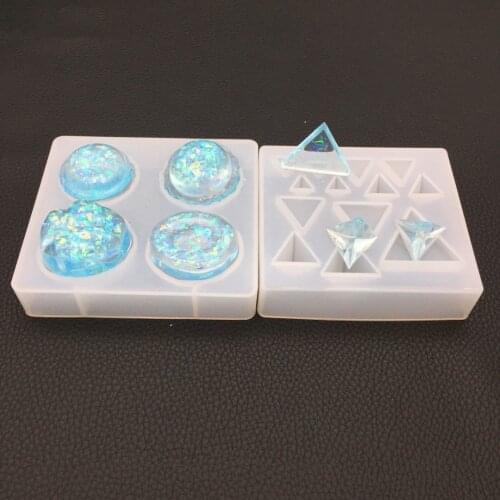 DIY Crystal Epoxy Mold Silicone Macaron Ice Cream Resin Pendant Mirror