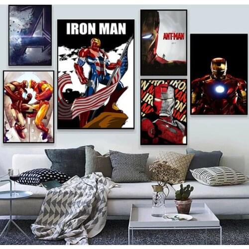 Canvas Painting Modern Superhero Prints and Posters Marvel The Avengers Wall Art Pictures for Living Room Decoration Cuadros