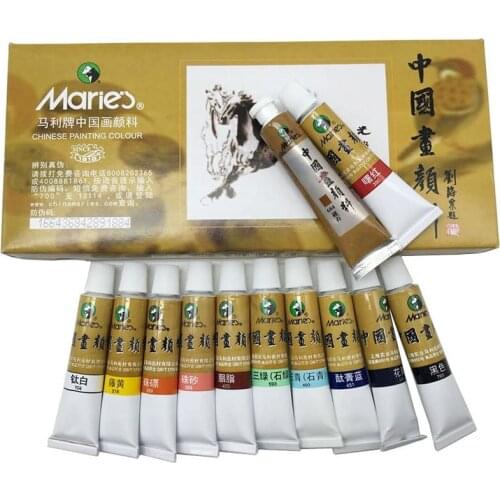 Maries Chinese Painting Pigment Watercolor Paint Set Painting Drawing Tools For Artist Students Art Supplies